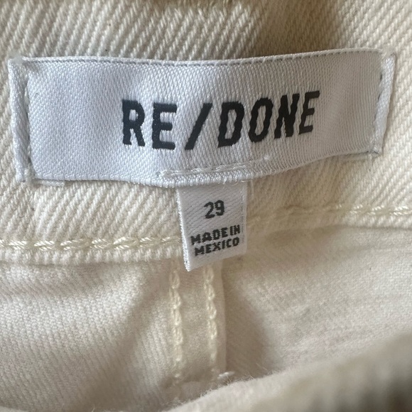 Re/Done 90’s High Rise Ankle Crop Jeans In Vintage White (Cream) Size 29 NWT! - Picture 15 of 16